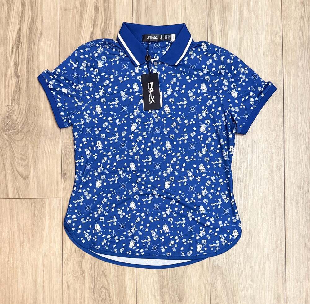 RLX Ralph Lauren Women's Polo Shirt, Blue Multi, Size M